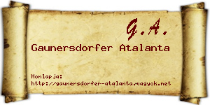 Gaunersdorfer Atalanta névjegykártya